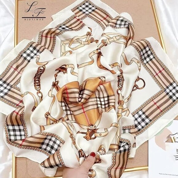 Satin Bandanas Head Scarf For Women Hair Scarves Accessories Lightweight Fashion - Picture 4 of 6